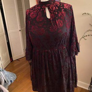 Modcloth Burned out Velvet Dress